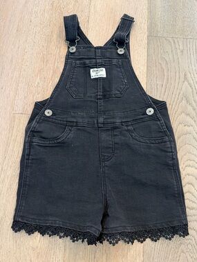 OshKosh B'gosh Black Girls' Denim Short Overalls